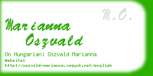 marianna oszvald business card